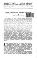 Labour legislation and economic possibilities