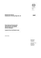 International framework agreements and global social dialogue: lessons from the Daimler case