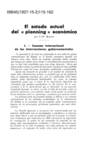 El estado actual del "planning" económico