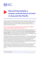 Recovering towards a human-centred future of work in Asia and the Pacific