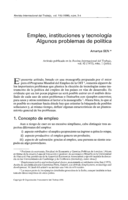 Empleo, instituciones y tecnología: algunos problemas de política