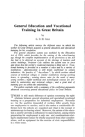 General education and vocational training in Great Britain