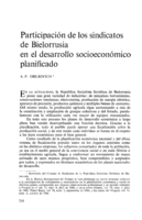 Participación de los sindicatos de bielorrusia en el desarrollo socioeconómico planificado