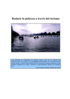 Reducir la pobreza a través del turismo