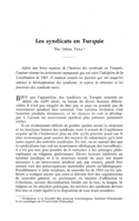 Les syndicats en Turquie