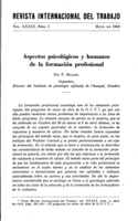 Aspectos psicológicos y humanos de la formación profesional