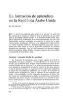 La formación de aprendices en la República Árabe Unida