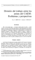 División del trabajo entre los paises del CAEM: problemas y perspectivas