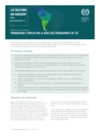 Promouvoir l’emploi par le biais des programmes de TCE