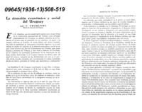 La situación económica y social del Uruguay