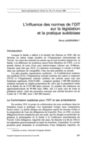 L'influence des normes de l'OIT sur la législation et la pratique suédoises