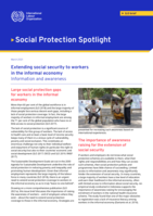 Extending social security to workers in the informal economy: information and awareness