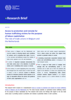 Access to protection and remedy for human trafficking victims for the purpose of labour exploitation: the role of trade unions in Belgium and the Netherlands