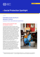 Extending social security to domestic workers: lessons from international experience