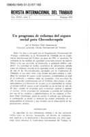 Un programa de reforma del seguro social para Checoslovaquia