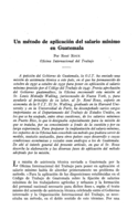Un método de aplicación del salario mínimo en Guatemala