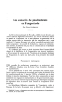 Les conseils de producteurs en Yougoslavie