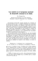 Las mujeres en el programa nacional de desarrollo comunal en la India