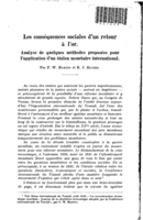 Les conséquences sociales d'un retour à l'or: analyse de quelques méthodes proposées pour l'application d'un étalon monétaire international