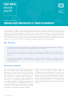 Reducing decent work deficits in periods of low growth