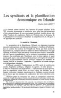 Les syndicats et la planification économique en Irlande