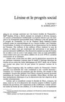 Lénine et le progrès social