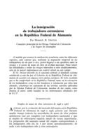 La inmigración de trabajadores extranjeros en la República Federal de Alemania