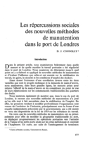 Les répercussions sociales des nouvelles méthodes de manutention dans le port de Londres