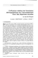 L'influence relative de l'évolution démographique sur l'accroissement futur des dépenses sociales: le cas de Chypre
