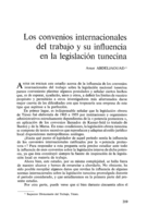 Los convenios internacionales del trabajo y su influencia en la legislación tunecina