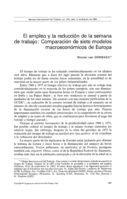 El empleo y la reducción de la semana de trabajo: comparación de siete modelos macroeconómicos de Europa