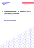 The effectiveness of National Social Dialogue Institutions: from theory to evidence