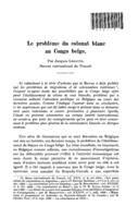 Le problème du colonat blanc au Congo belge