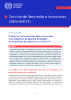 El papel de los programas públicos de empleo y los programas de garantía del empleo en las políticas de respuesta a la COVID-19