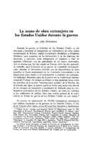 La mano de obra extranjera en los Estados Unidos durante la guerra