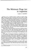 The minimum wage act in Argentina