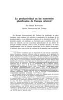 La productividad en las economías planificadas de Europa oriental