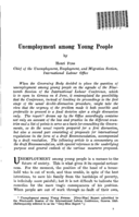Unemployment among young people
