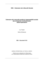 Extension de la protection sociale et responsabilité sociale des entreprises multinationales: étude exploratoire