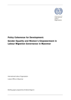 Policy coherence for development: gender equality and women’s empowerment in labour migration governance
