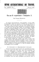 Un an d'expérience française: I