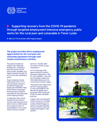 Supporting recovery from the COVID-19 pandemic through targeted employment intensive emergency public works for the rural poor and vulnerable in Timor-Leste