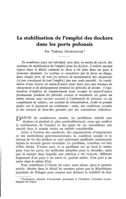La stabilisation de l'emploi des dockers dans les ports polonais