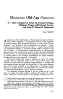 Minimum old-age pensions: II / Their adequacy in terms of average earnings, minimum wages and national income, and some problems of adjustment