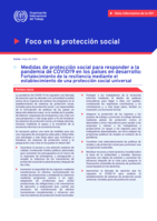 Medidas de protección social para responder a la pandemia de COVID19 en los países en desarrollo: fortalecimiento de la resiliencia mediante el establecimiento de una protección social universal