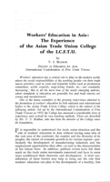 Workers' education in Asia: the experience of the Asian trade union college of the ICFTU