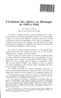 L'évolution des salaires en Allemagne de 1929 à 1942