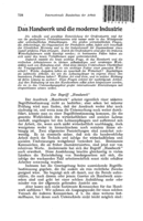 The handicraftsman and modern industry