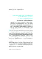 Informality, the State and the social contract in Latin America: a preliminary exploration