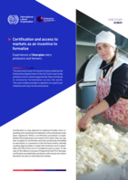 Certification and access to markets as an incentive to formalize: experiences of Georgian dairy producers and farmers